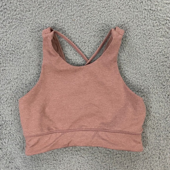 Vuori Juno Bra Women XS Racerback Yoga Workout Sports Bra Heather Pink VW136 - Picture 1 of 8